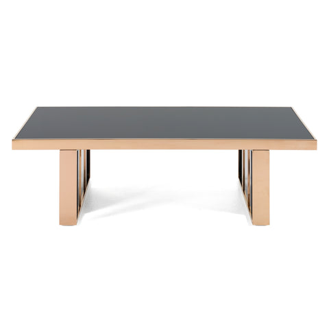 Nova Domus Cartier Modern Black & Rosegold Coffee Table Model VGVCCT-A002