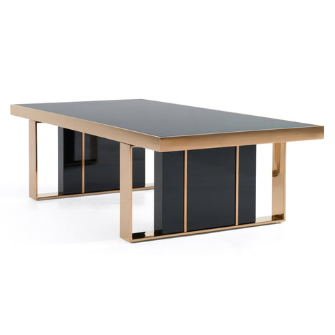 Nova Domus Cartier Modern Black & Rosegold Coffee Table Model VGVCCT-A002