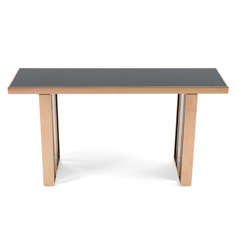 Nova Domus Cartier Modern Black Rosegold Console Table