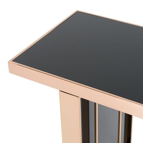 Nova Domus Cartier Modern Black Rosegold Console Table