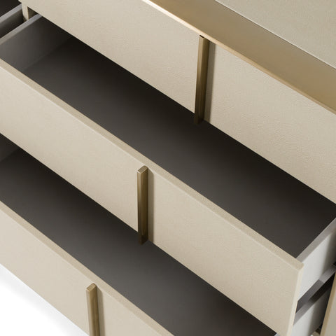 Modrest Cartier Modern Beige Velvet & Brushed Brass 4 Piece Bedroom Set Model VGVCBD-A-002-BGE-BED-4PC-SET