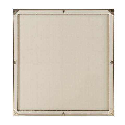 Nova Domus Cartier Modern Beige Shagreen Brushed Brass Mirror Model VGVC-J-A002-MR