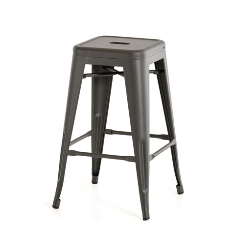 Dink Modern Grey Metal Bar Stool (Set Of 4) Model VGCBT-5825-GRY