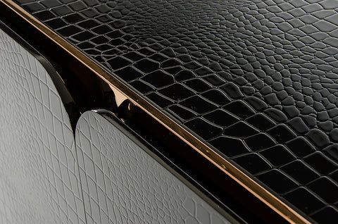 A&X Talin Modern Black Crocodile & Rosegold Buffet Model VGUN106-180-CROC