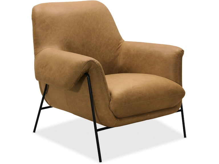 Hooker Furniture Living Room Ambroise Metal Frame Club Chair