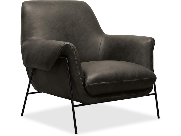 Hooker Furniture Living Room Ambroise Metal Frame Club Chair