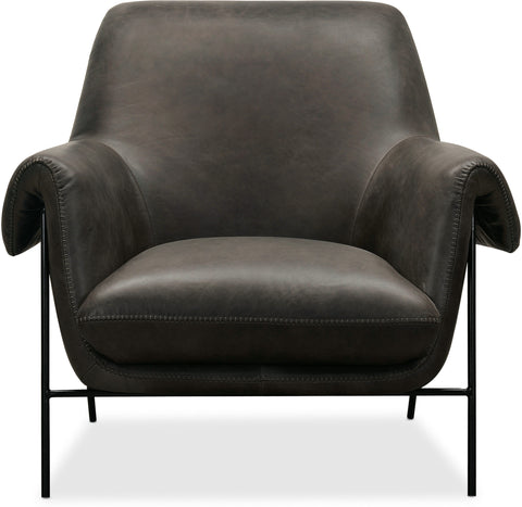 Hooker Furniture Living Room Ambroise Metal Frame Club Chair