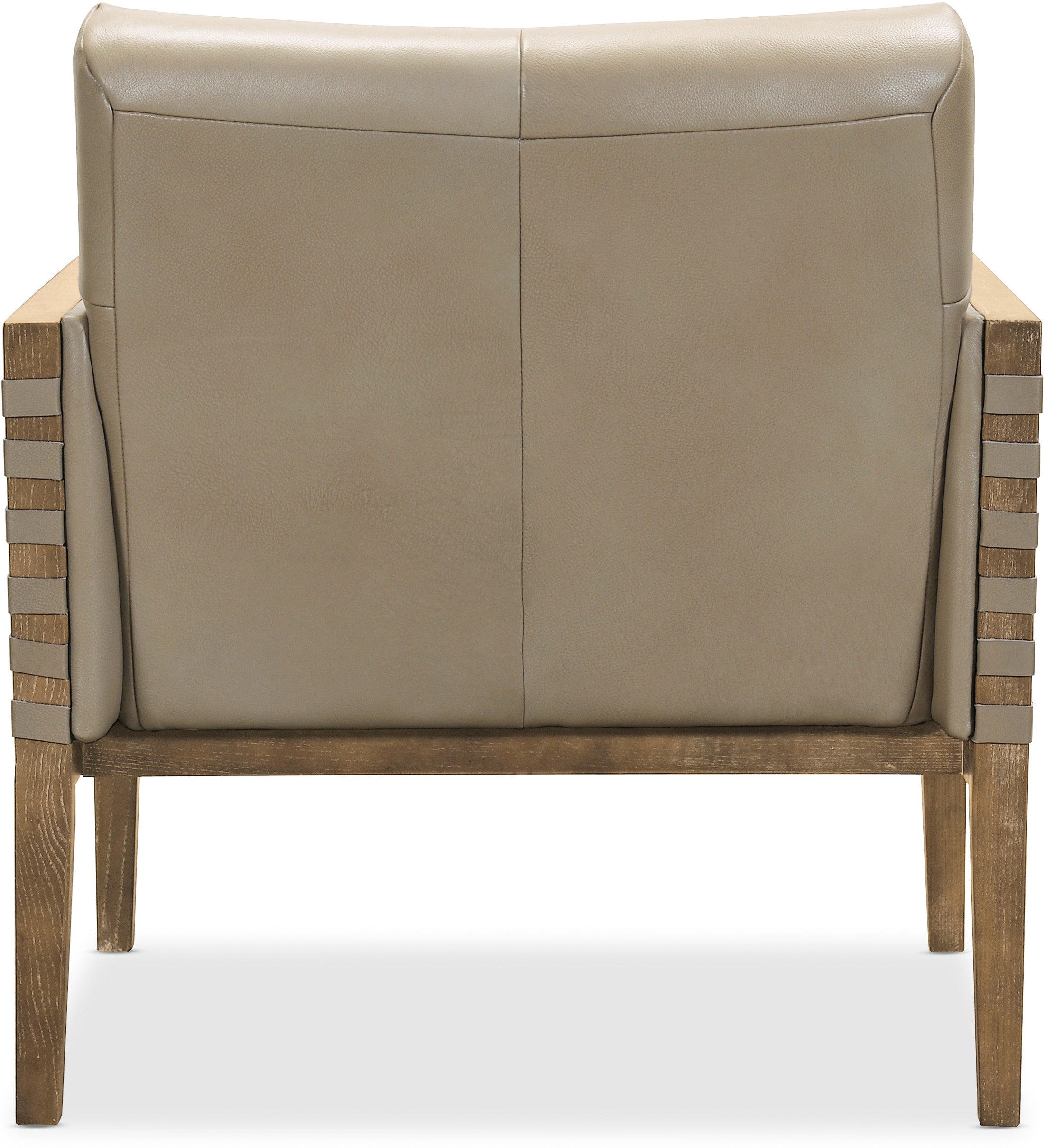 Hooker Furniture Living Room Carverdale Leather Club Chair w/Wood Frame