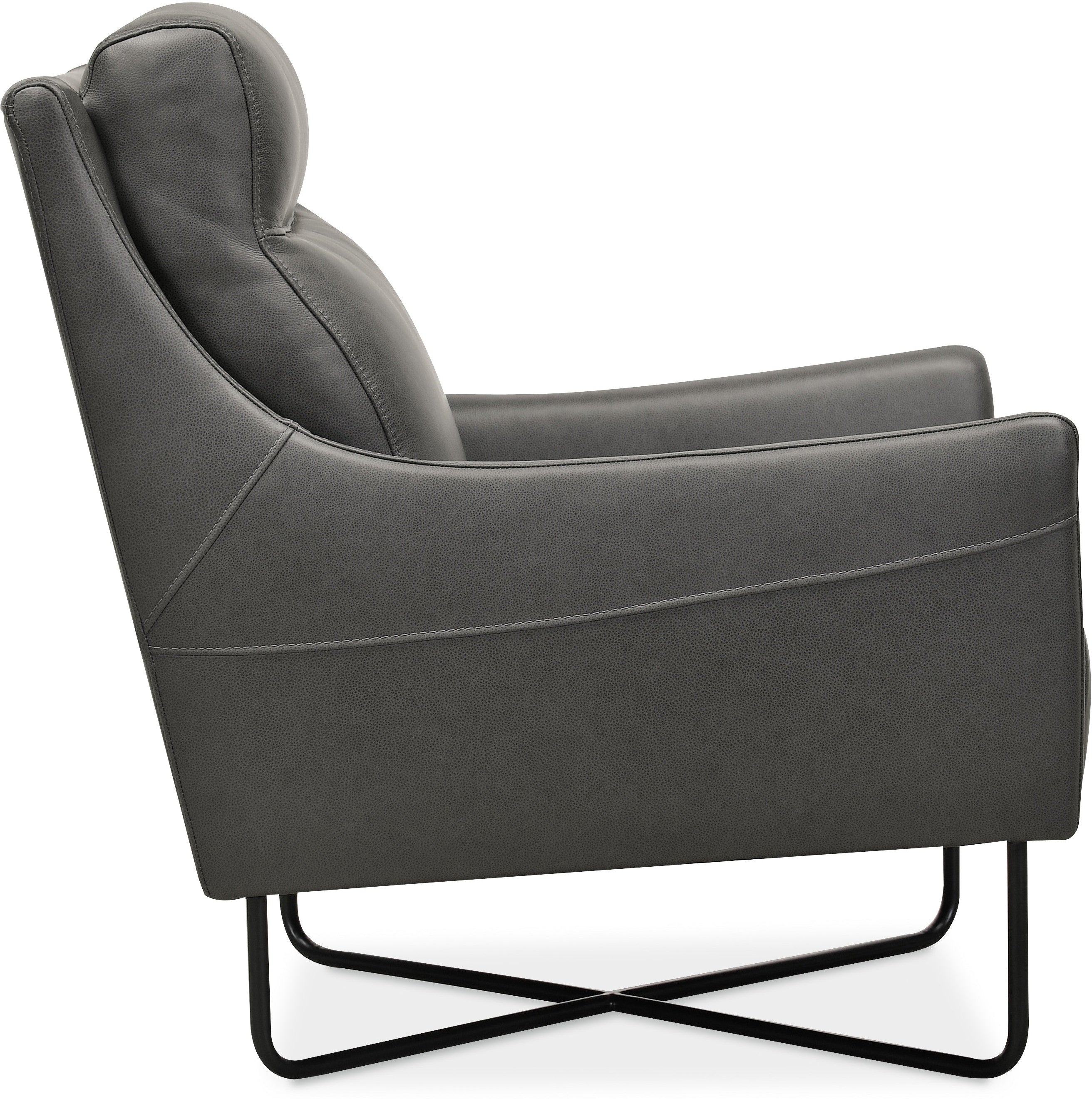 Hooker Furniture Living Room Efron Club Chair w/ Black Metal Base