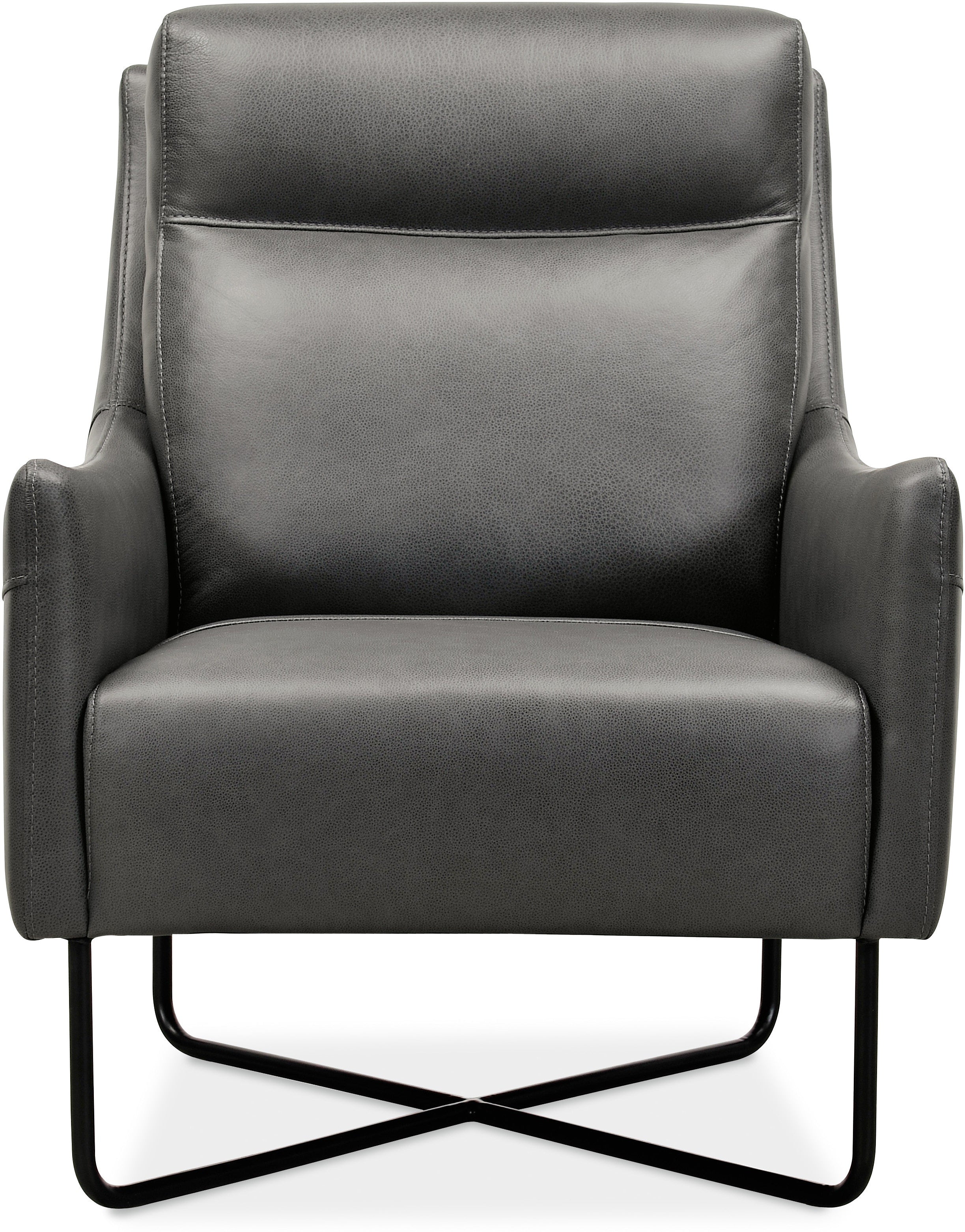 Hooker Furniture Living Room Efron Club Chair w/ Black Metal Base