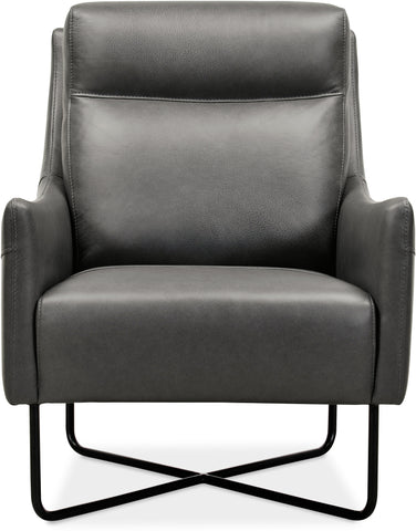 Hooker Furniture Living Room Efron Club Chair w/ Black Metal Base