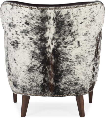 Hooker Furniture Living Room Kato Leather Club Chair w/ Salt Pepper HOH