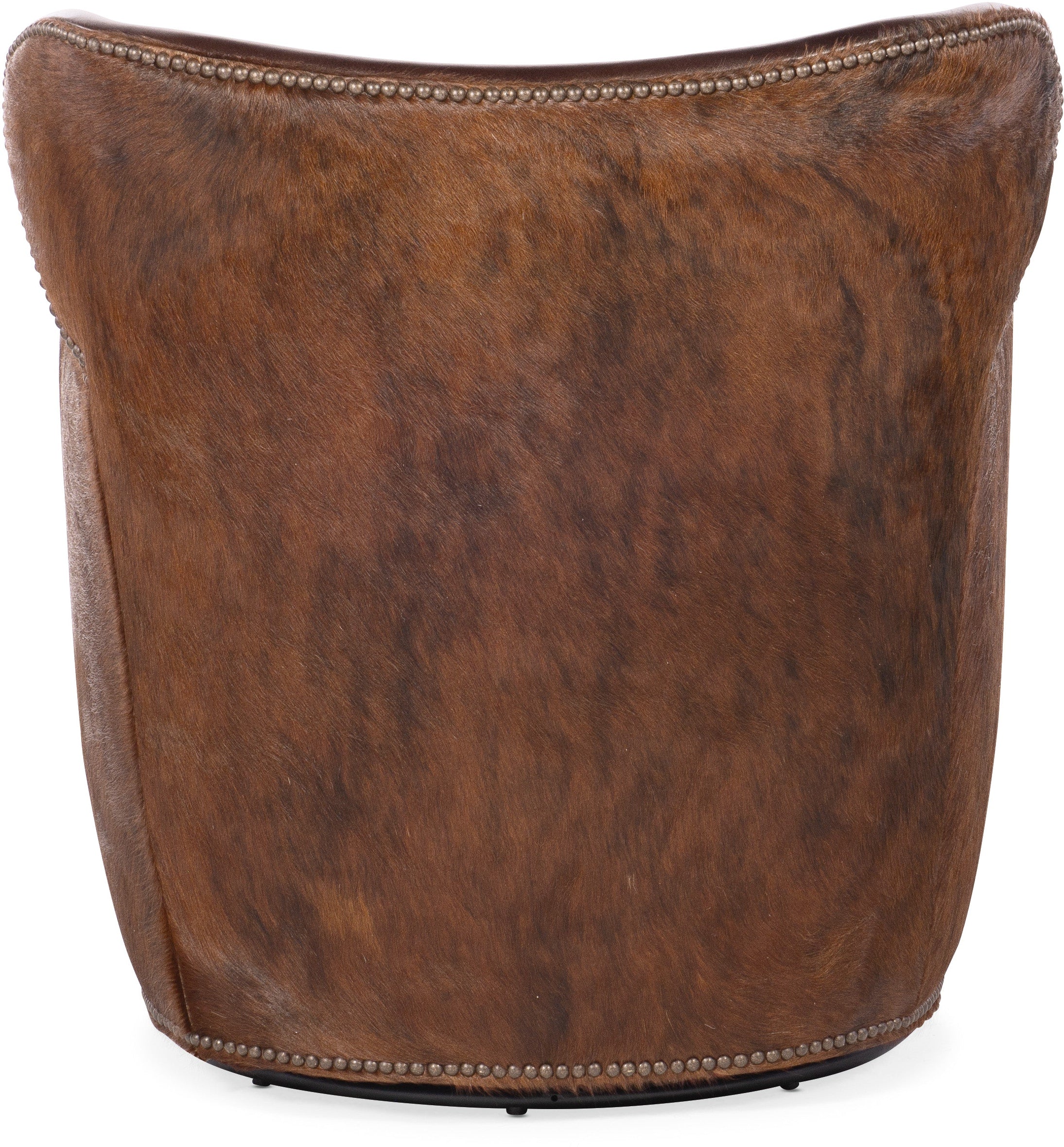 Hooker Furniture Living Room Kato Leather Swivel Chair w/ Dark HOH