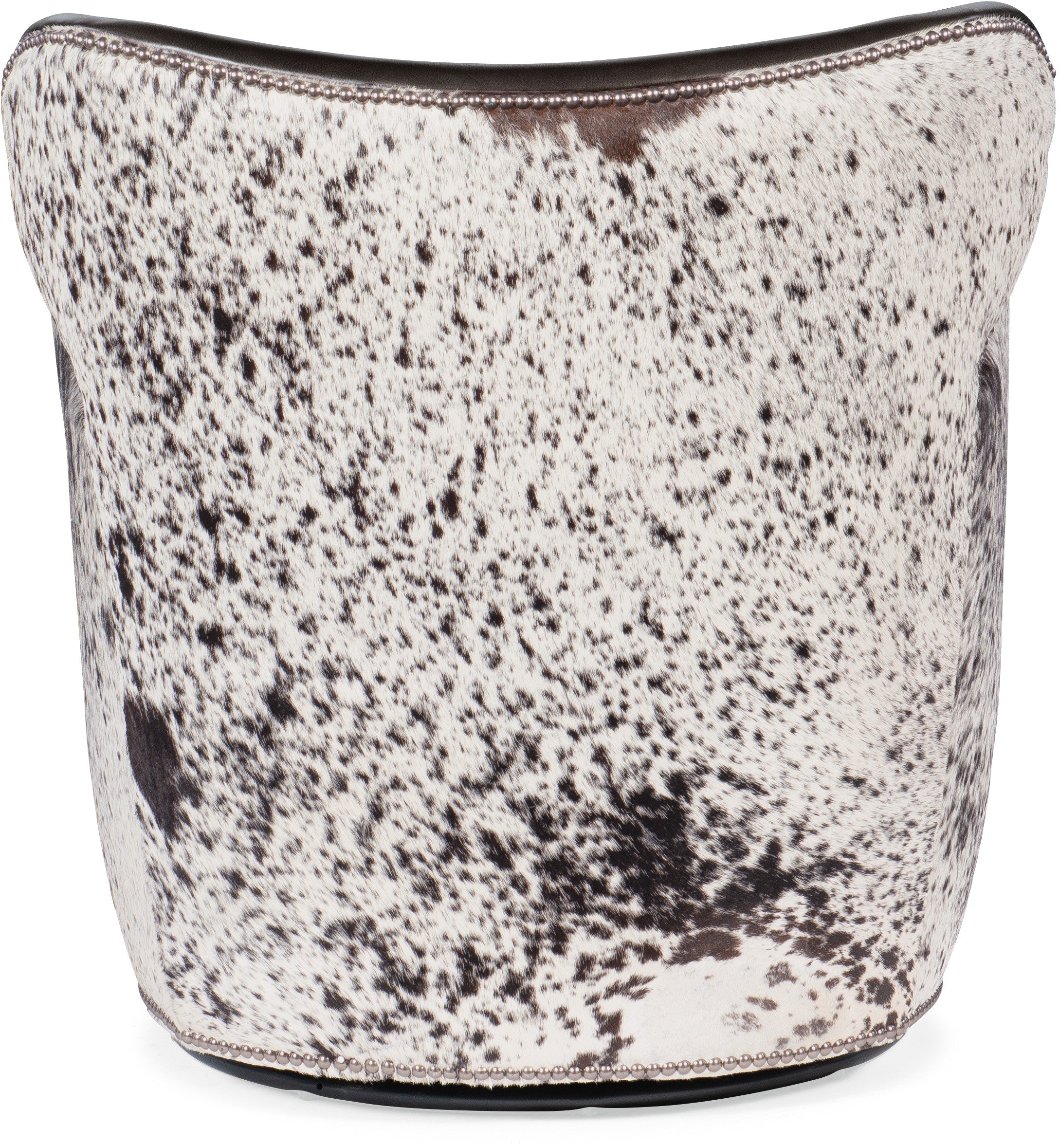 Hooker Furniture Living Room Kato Leather Swivel Chair w/ Salt Pepper HOH