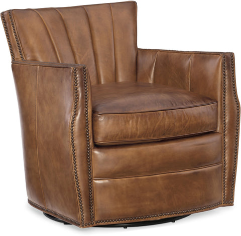 Hooker Furniture Living Room Carson Swivel Club Chair