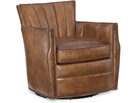Hooker Furniture Living Room Carson Swivel Club Chair