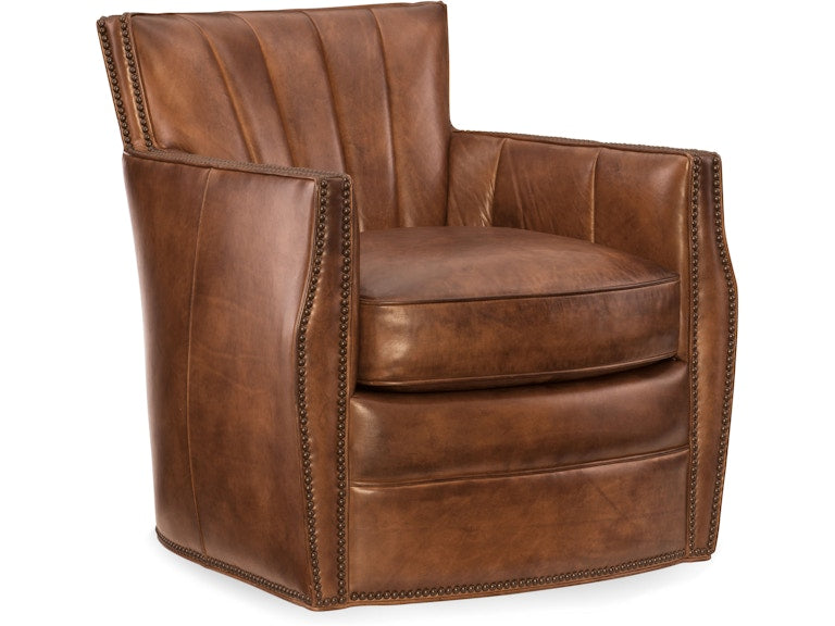 Hooker Furniture Living Room Carson Swivel Club Chair