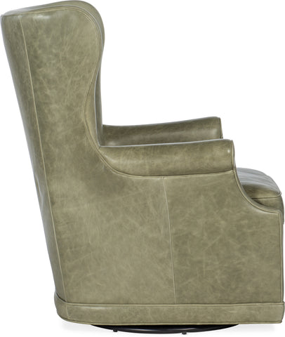 Hooker Furniture Living Room Mai Wing Swivel Club Chair