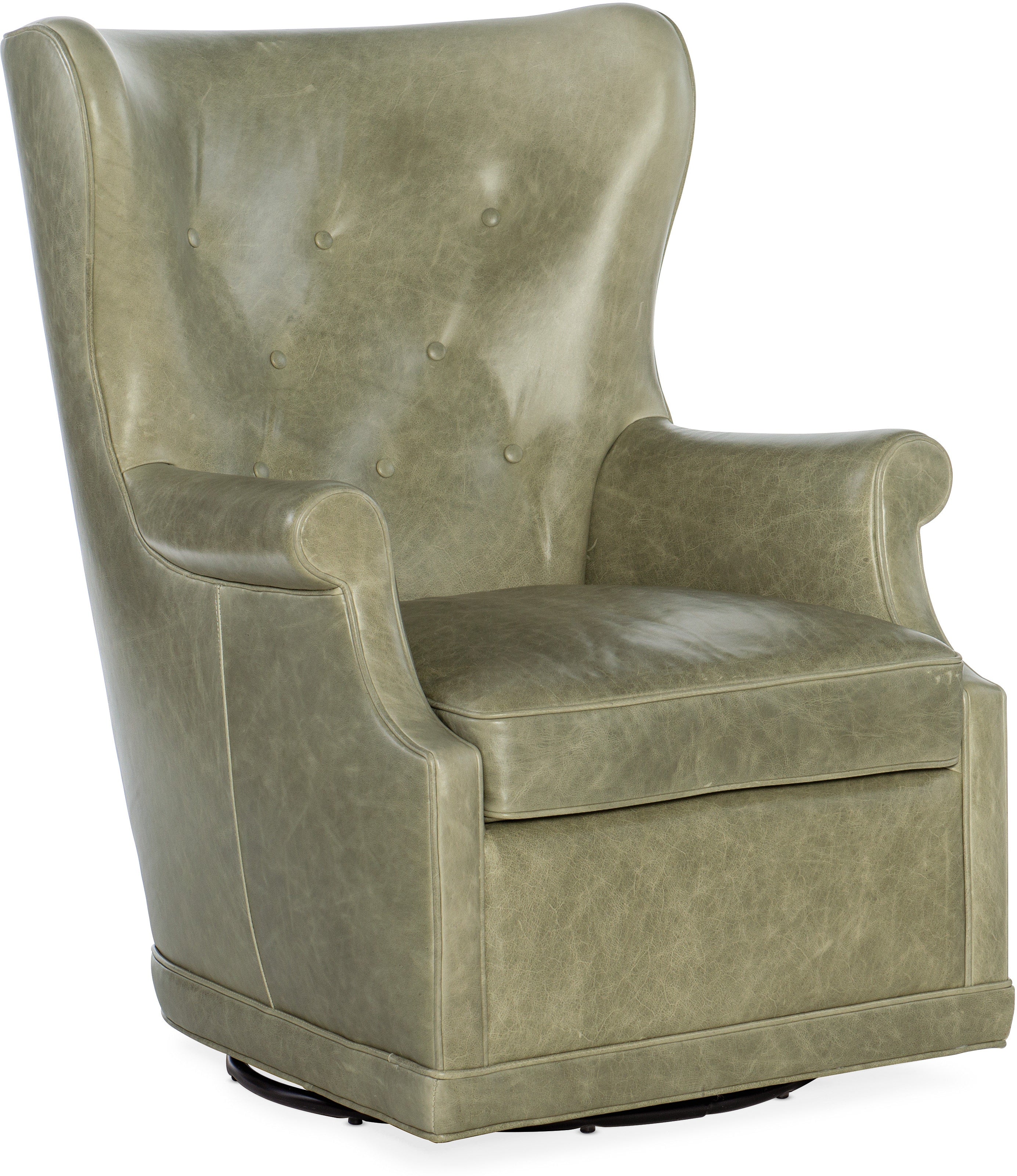 Hooker Furniture Living Room Mai Wing Swivel Club Chair