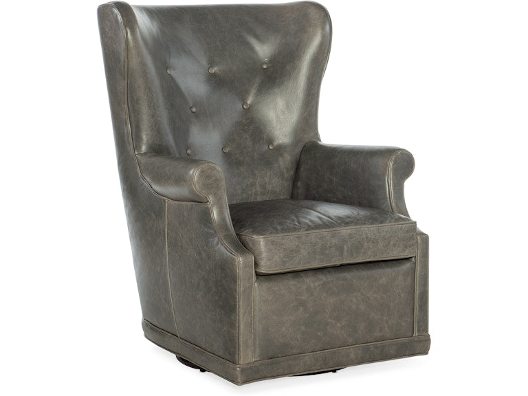 Hooker Furniture Living Room Mai Wing Swivel Club Chair