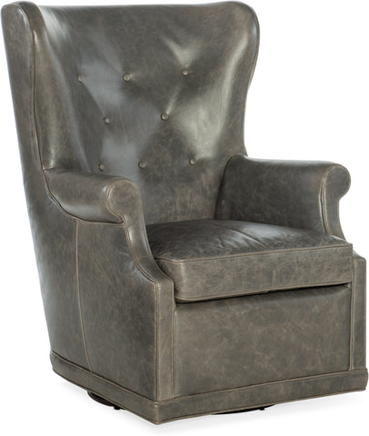 Hooker Furniture Living Room Mai Wing Swivel Club Chair