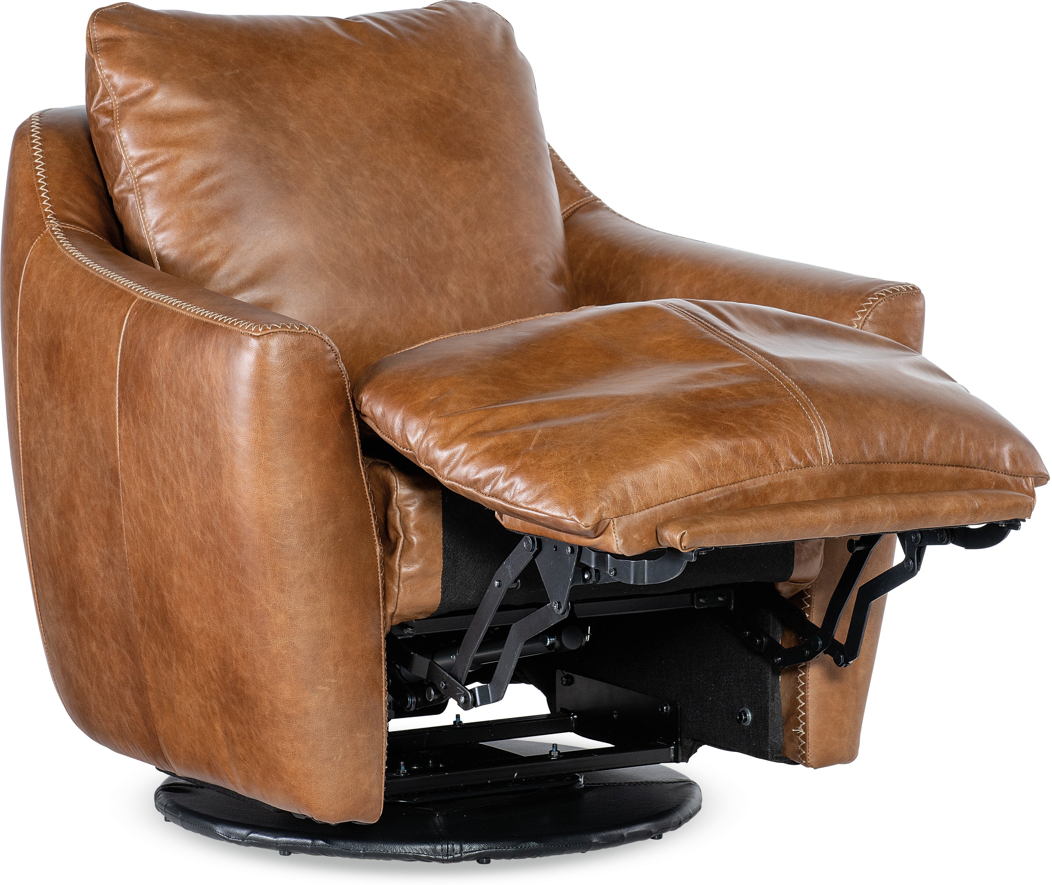 Hooker Furniture Living Room Beau Swivel with Power Footrest