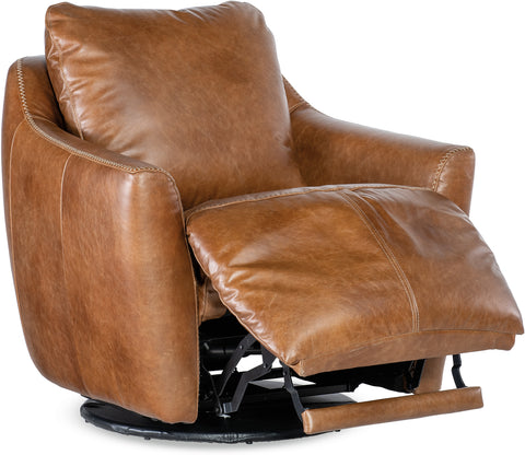 Hooker Furniture Living Room Beau Swivel with Power Footrest