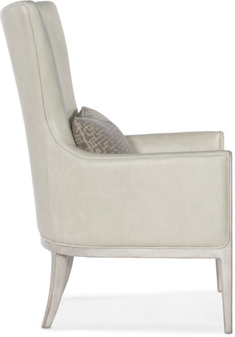 Hooker Furniture Living Room Kyndall Club Chair with Accent Pillow