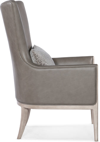 Hooker Furniture Living Room Kyndall Club Chair with Accent Pillow