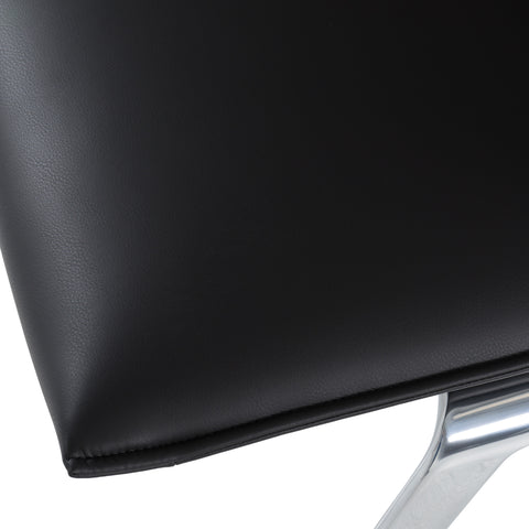 Modrest Cedric Modern Black Vegan Leather Accent Chair Model VGFU-F2313-BLK