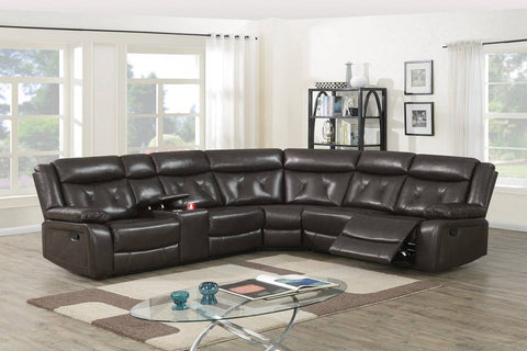 3 Piece Manual Reclining Sectional Model F8740 By Poundex Furniture