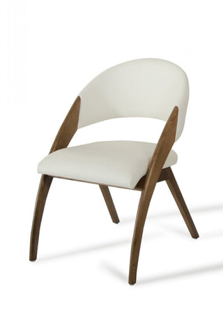 Modrest Lucas Modern Cream & Walnut Dining Chair By VIG Furniture