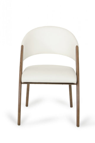 Modrest Lucas Modern Cream & Walnut Dining Chair By VIG Furniture