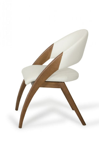 Modrest Lucas Modern Cream & Walnut Dining Chair By VIG Furniture