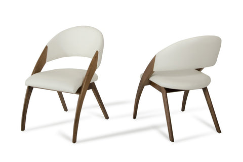 Modrest Lucas Modern Cream & Walnut Dining Chair By VIG Furniture