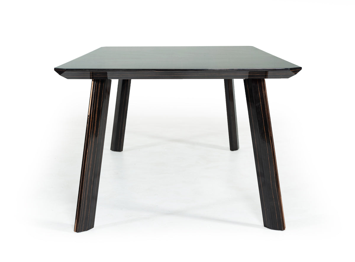 Modrest Chadwick Modern Ebony & Rosegold Dining Table Model VGHB297T3-EBN