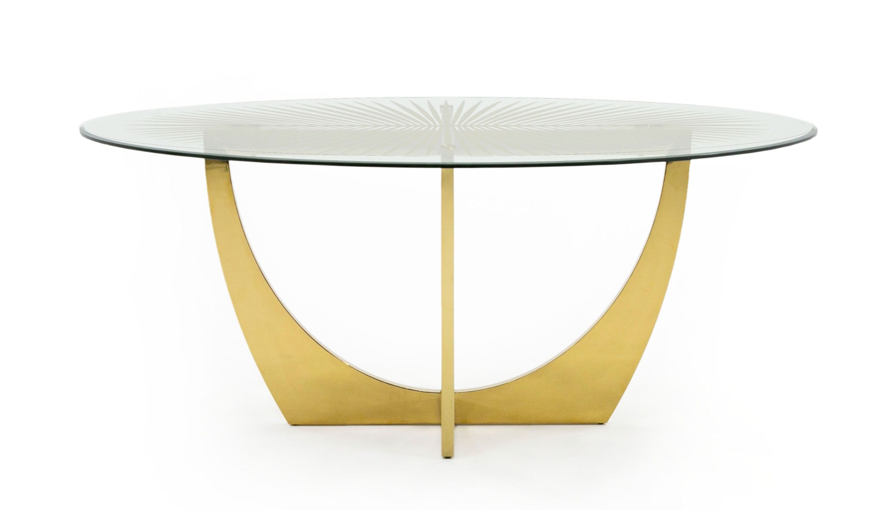 Modrest Chambers Glass & Gold Dining Table Model VGGM-DT-DOLORES-DT