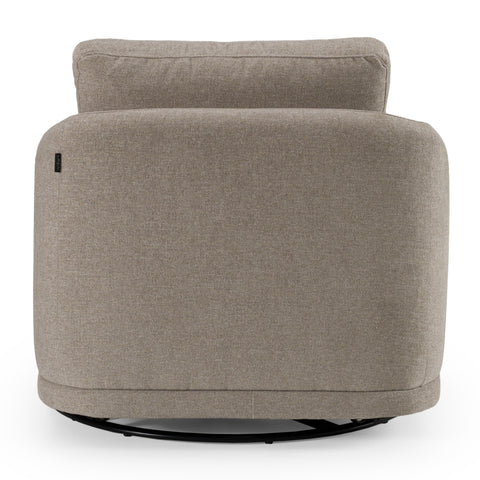 Divani Casa Chantry Modern Grey Sand Fabric Swivel Accent Chair Model VGKK-KF.8592-CHR-SAND