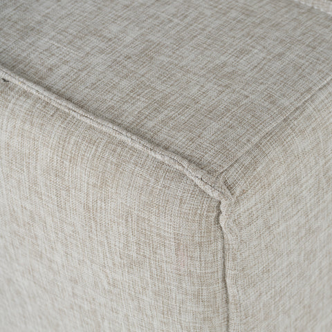 Divani Casa Chapel Modern Light Grey Fabric Sectional Sofa & Ottoman Model VGMB-1686-GRY