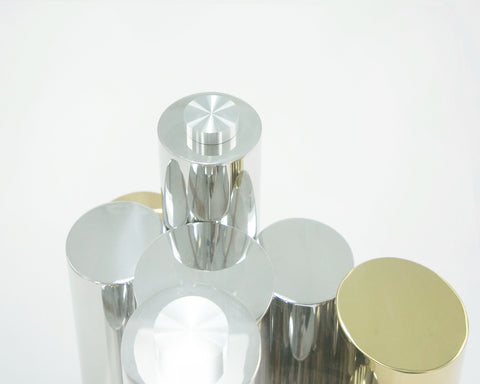 Modrest Chariot Modern Glass and Silver Mix Gold Rectangular Dining Table