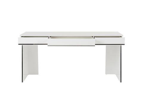 Modrest Chelsey Modern White And Stainless Steel Desk Model VGBB-MQ2102-W-D