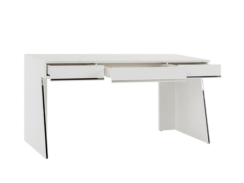 Modrest Chelsey Modern White And Stainless Steel Desk Model VGBB-MQ2102-W-D