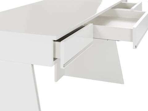 Modrest Chelsey Modern White And Stainless Steel Desk Model VGBB-MQ2102-W-D
