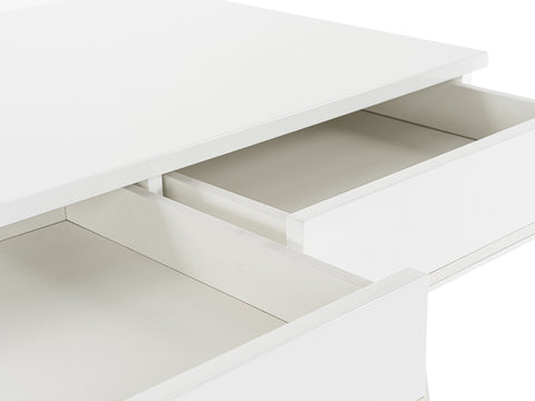 Modrest Chelsey Modern White And Stainless Steel Desk Model VGBB-MQ2102-W-D