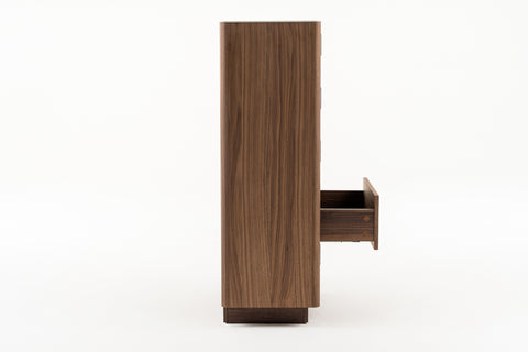 Modrest Chelton Contemporary Walnut And White Ceramic Chest Model VGHB-402W-CT