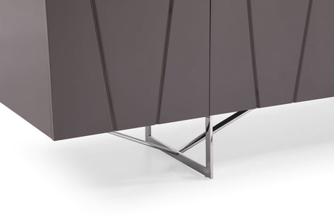 Modrest Chrysler Modern Grey High Gloss Buffet Model VGVCG8978-BUF-GRY
