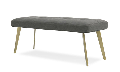 Modrest Cici Contemporary Grey & Antique Brass Bench Model VGGAGA-8635BE-GRY-B