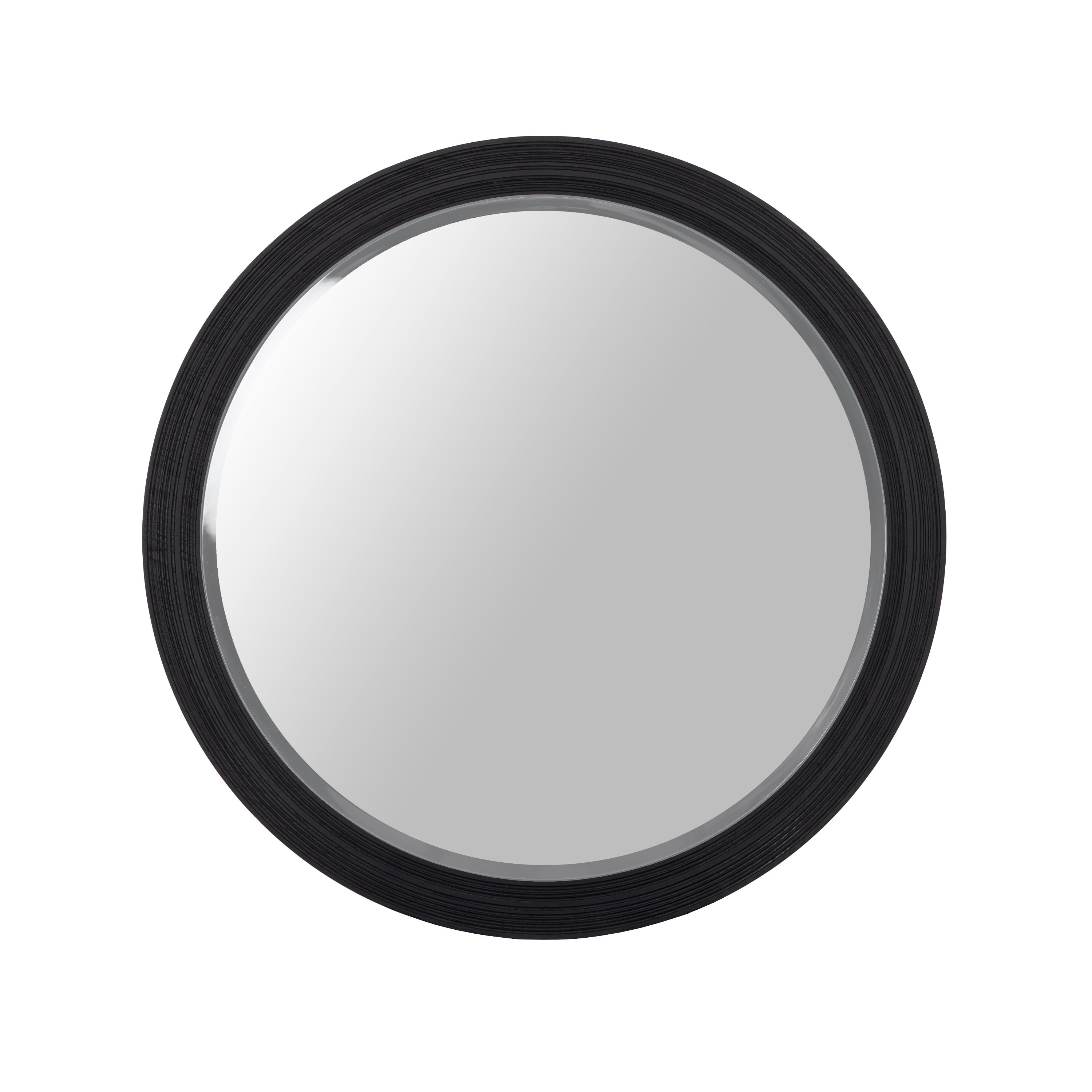 Lamod Cirque Modern Black Ash Round Mirror Model VGVC-J2368-M