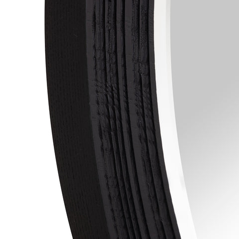 Lamod Cirque Modern Black Ash Round Mirror Model VGVC-J2368-M