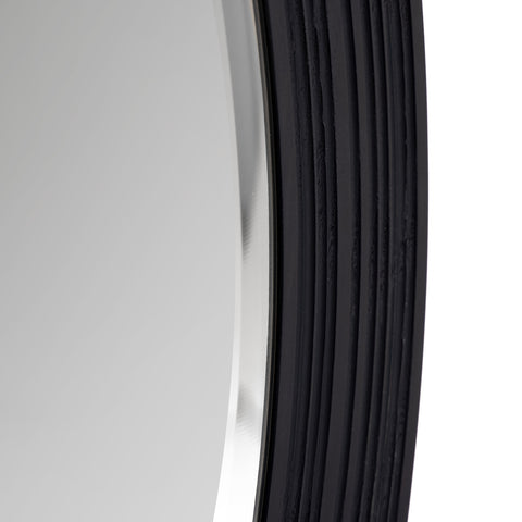Lamod Cirque Modern Black Ash Round Mirror Model VGVC-J2368-M